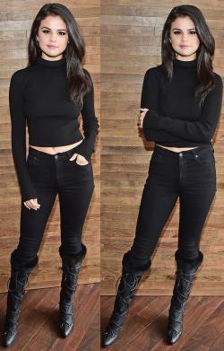 Selena Gomez Pantalones Ajustados Con Botas